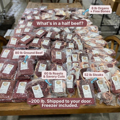 Light Grain Finished Half Beef (SPECIAL OFFER)