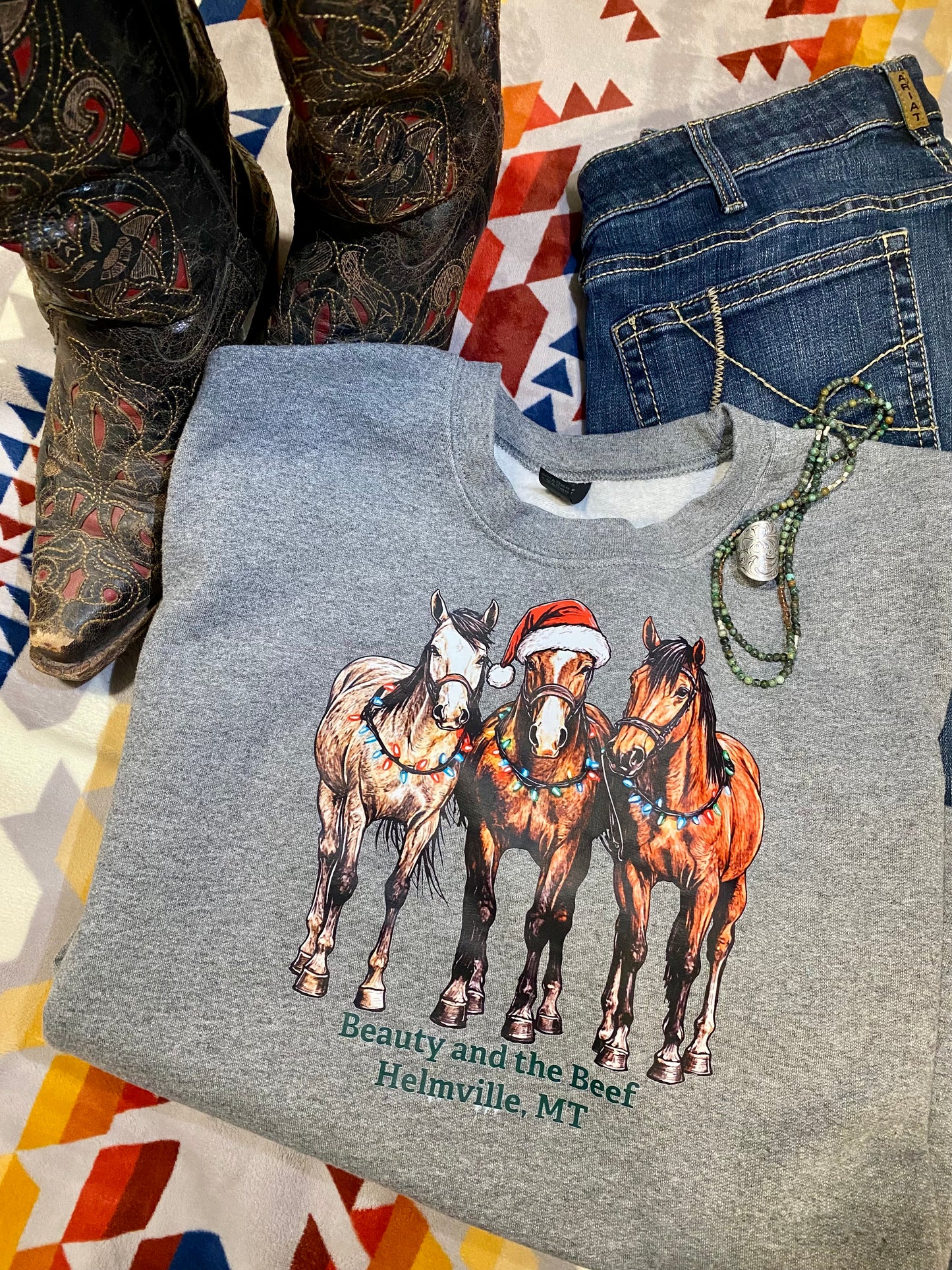 3 Christmas Horses