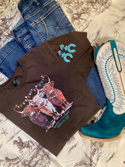 Christmas Highlander Cows