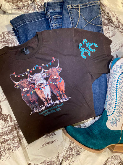 Christmas Highlander Cows